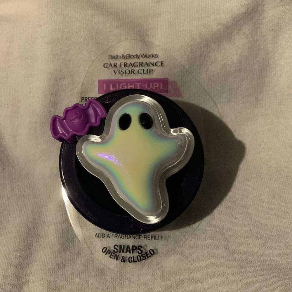 Bath & Body Works NWT Light-Up Ghost and Bat Visor Clip